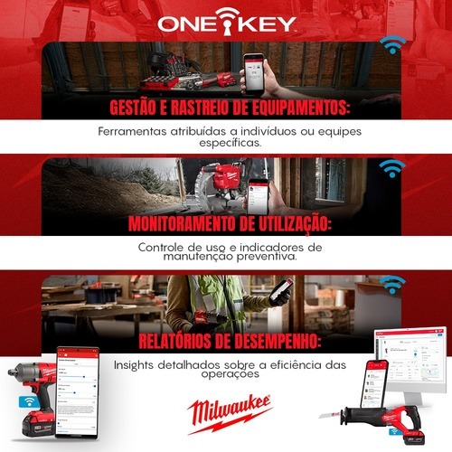 Rebitador a bateria 18V com 2 baterias One-Key FUEL - 2660 110V/220V Rebitador a bateria 18V com 2 baterias One-Key FUEL - 2660 110V/220V