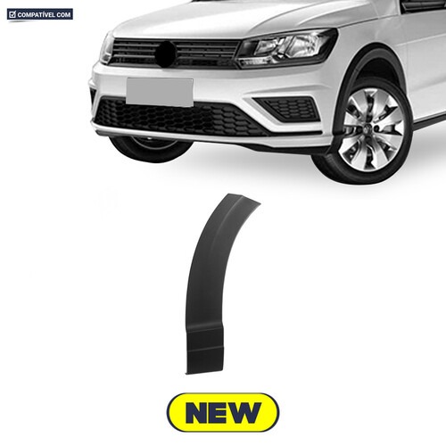 Moldura Saveiro Trendline Robust Highline 2013 a 2023 dianteiro preto - 6629