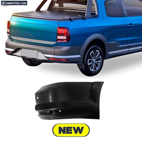 Para-choque Saveiro Cross G7 2016 a 2020 traseiro com furo para refletor - 6696 Para-choque Saveiro Cross G7 2016 a 2020 traseiro com furo para refletor - 6696