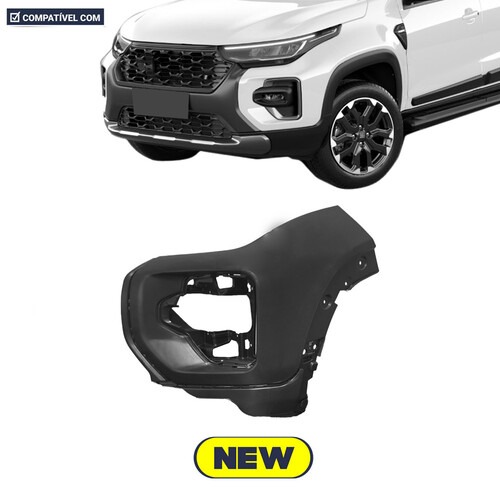 Para-choque Strada Edizione Ranch Ultra 2023 a 2025 dianteiro preto com e sem farol lado esquerdo - 3347