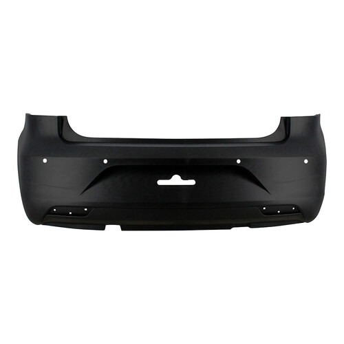 Para-choque Fox 2014 a 2022 traseiro preto liso parcial com furo - 6526-E