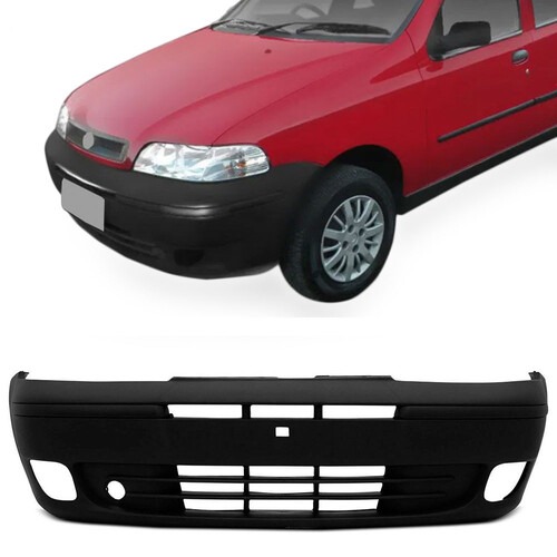 Para-choque Palio fire/Siena 2001 a 2007 dianteiro preto texturizado com furo para farol - 3454 Para-choque Palio fire/Siena 2001 a 2007 dianteiro preto texturizado com furo para farol - 3454