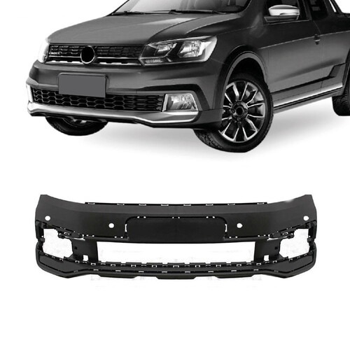 Para-choque Saveiro Cross G7 2017 a 2020 dianteiro preto liso parcial com furo para sensor - 6678 Para-choque Saveiro Cross G7 2017 a 2020 dianteiro preto liso parcial com furo para sensor - 6678