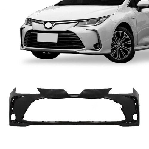 Para-choque Corolla 2019 a 2024 dianteiro preto liso com e sem farol - 7044