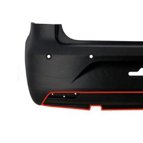 Para-choque Fox Highline 2015 a 2021 traseiro preto com furo - 6530-E