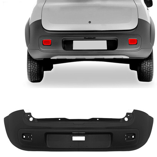 Para-choque Uno 2010 a 2014 traseiro preto - 3457