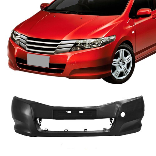 Para-choque Honda City 2009 a 2011 dianteiro preto liso sem furo para farol - 8103 Para-choque Honda City 2009 a 2011 dianteiro preto liso sem furo para farol - 8103