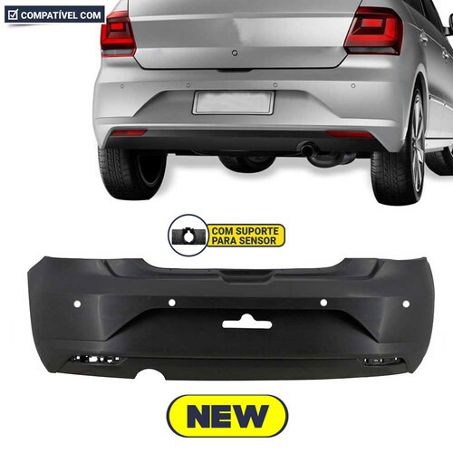 Para-choque Gol G7/G8 2016 a 2020 traseiro com furo para refletor e sensor superior - 6670 Para-choque Gol G7/G8 2016 a 2020 traseiro com furo para refletor e sensor superior - 6670