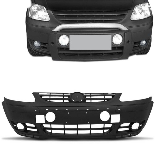 Para-choque Crossfox 2005 a 2007 dianteiro preto texturizado - 6431