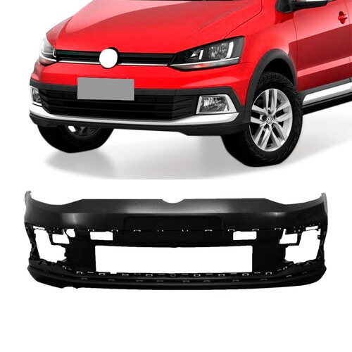 Para-choque Crossfox/Pepper/Extreme/Spacecross 2014 a 2021 dianteiro preto liso parcial - 6478 Para-choque Crossfox/Pepper/Extreme/Spacecross 2014 a 2021 dianteiro preto liso parcial - 6478