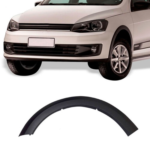 Moldura para-lama Saveiro G6 2013 a 2016 dianteiro esquerdo preto texturizado - 6619