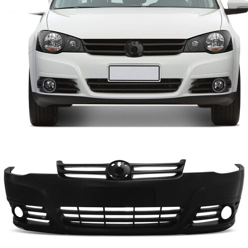 Para-choque Golf 2007 a 2014 dianteiro preto liso - 6134