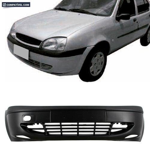 Para-choque Fiesta 2000 a 2005 Courier 2000 a 2013 dianteiro preto - 2583