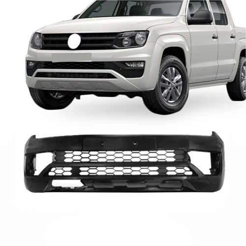 Para-choque Amarok 2017 a 2022 dianteiro preto liso com grade central - 6510