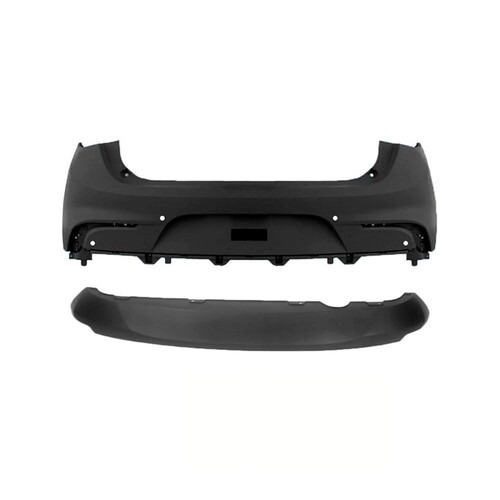 Para-choque Argo 2017 a 2022 traseiro preto com furo para sensor com spoiler - 3370K