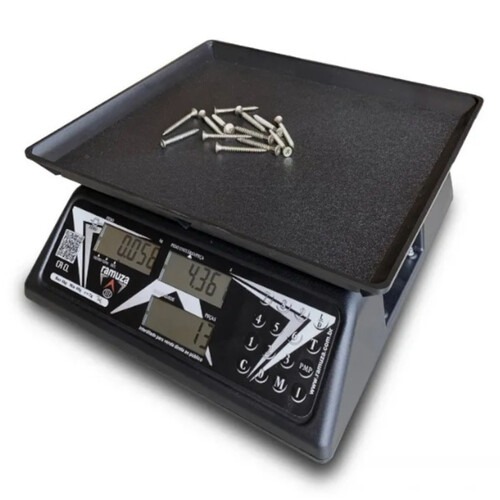 Balan�a digital contadora a bateria display LCD preta 3kg x 1g - CRB CL  110V/220V