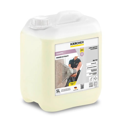 Detergente limpador de carpetes e estofados concentrado 5 Litros - Power Extract RM 764 Detergente limpador de carpetes e estofados concentrado 5 Litros - Power Extract RM 764