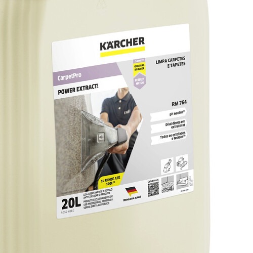 Detergente limpador de carpetes e estofados concentrado 20 Litros - Power Extract RM 764 Detergente limpador de carpetes e estofados concentrado 20 Litros - Power Extract RM 764