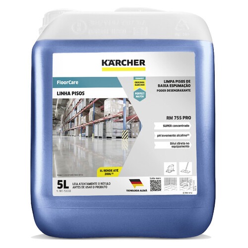 Detergente limpeza profissional concentrado 5 Litros - FloorCare RM 755 Detergente limpeza profissional concentrado 5 Litros - FloorCare RM 755