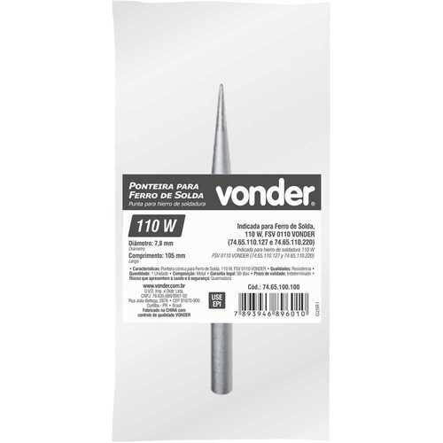 Ponteira c�nica para ferro de solda 110W FSV 0110