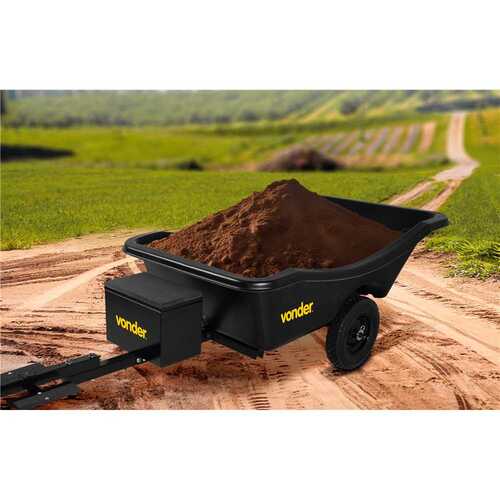 Carreta agrícola para trator cortador de grama capacidade 400 kg Carreta agrícola para trator cortador de grama capacidade 400 kg