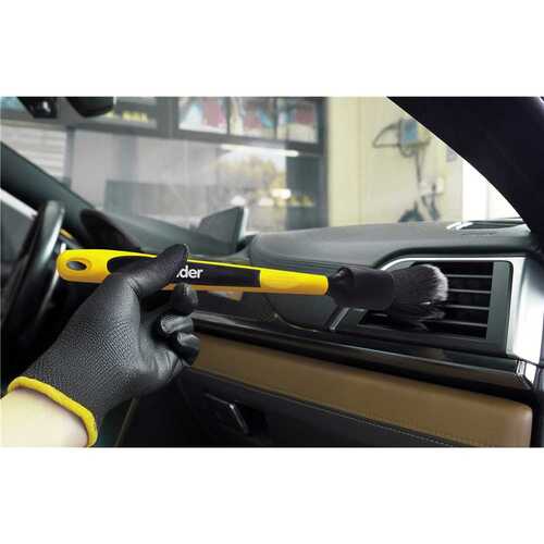 Pincel para detalhamento automotivo com 3 pontas intercambiáveis Pincel para detalhamento automotivo com 3 pontas intercambiáveis