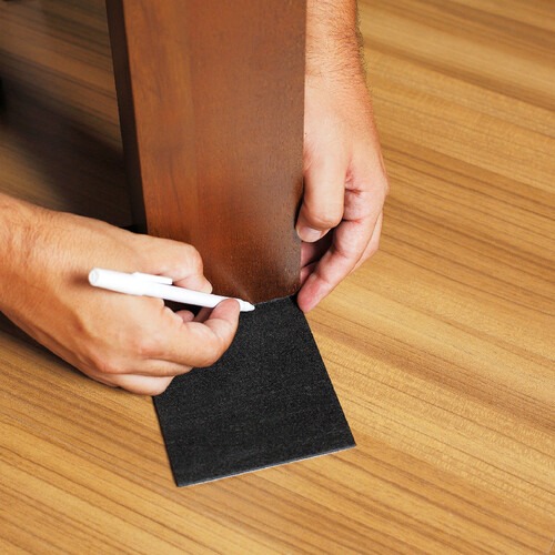 Feltro protetor adesivo retangular 127 x 51mm branco com 2 unidades