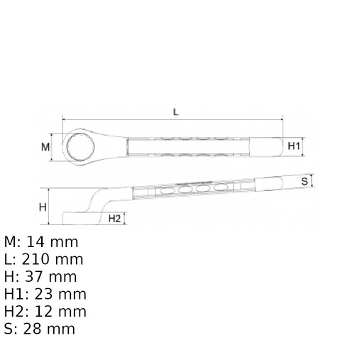 Chave estrela de uma boca 14 mm VDE isolada 1000V - BW89MQ14