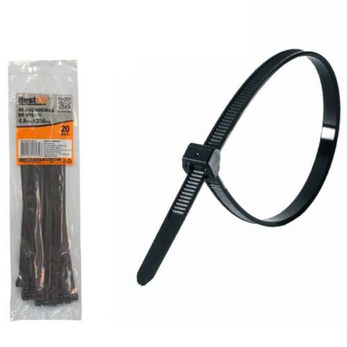 Abraçadeira de nylon 4,8 mm x 25 cm 20 peças - BFH2484 Abraçadeira de nylon 4,8 mm x 25 cm 20 peças - BFH2484