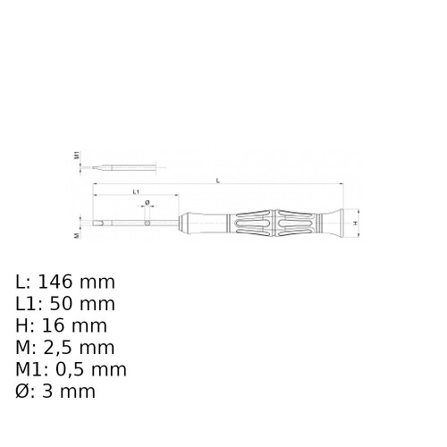 Chave de fenda de precis�o 3/32
