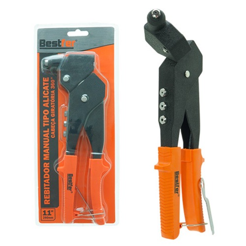 Rebitador manual cabe�a girat�ria 360� para rebites at� 4,8 mm - BFH3670