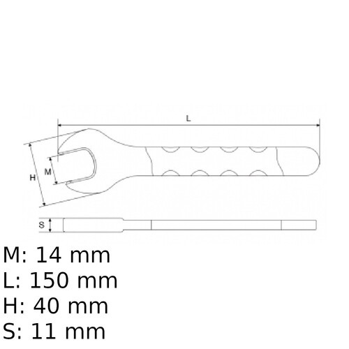 Chave fixa de uma boca isolada VDE 14 mm - BW52MQ14