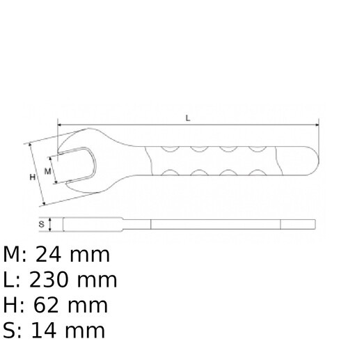 Chave fixa de uma boca isolada VDE 24 mm - BW52MQ24 Chave fixa de uma boca isolada VDE 24 mm - BW52MQ24