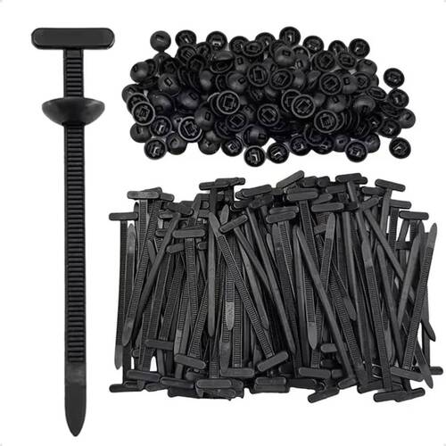 Abraçadeira de nylon cabeça redonda 15 mm x 9,5 cm 100 peças preta Abraçadeira de nylon cabeça redonda 15 mm x 9,5 cm 100 peças preta