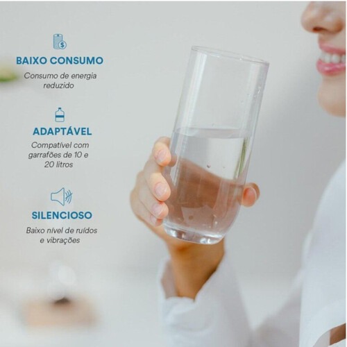 Bebedouro de coluna compressor para garrafão de 10 ou 20L branco EBC05BC - Mineralle 220V Bebedouro de coluna compressor para garrafão de 10 ou 20L branco EBC05BC - Mineralle 220V
