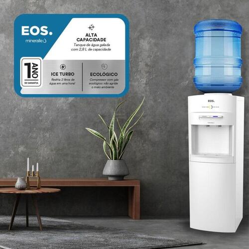 Bebedouro de coluna compressor para garrafão de 10 ou 20L branco EBC05BC - Mineralle 220V Bebedouro de coluna compressor para garrafão de 10 ou 20L branco EBC05BC - Mineralle 220V