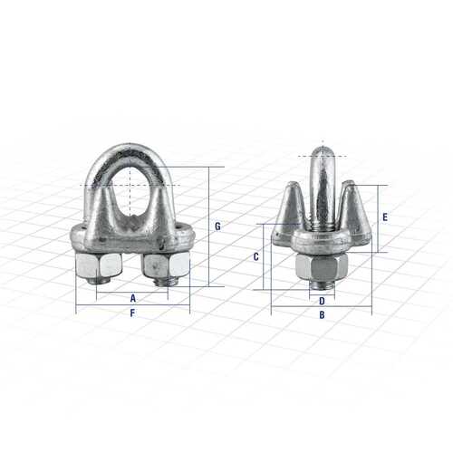Clips para cabo de a�o 7/8