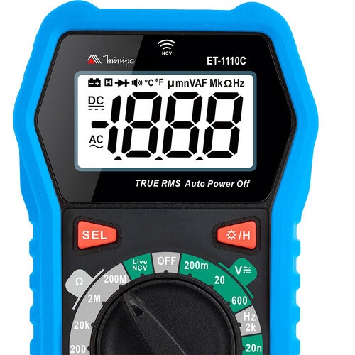 Multímetro digital portátil 600V CAT III True RMS AC Live/NVC - ET-1110C Multímetro digital portátil 600V CAT III True RMS AC Live/NVC - ET-1110C