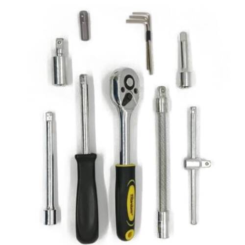 Jogo de soquete sextavado 4 a 14 mm encaixe 1/4