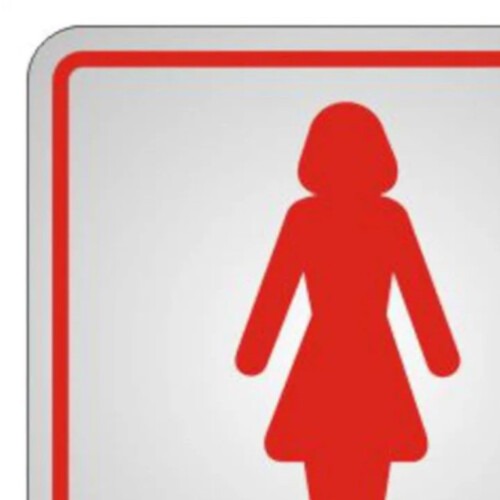 Placa sinalizadora de alum�nio Sanit�rio Feminino - 120AD