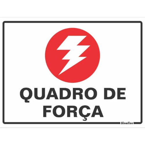 Placa sinalizadora em poliestireno Quadro de For�a - 220AK