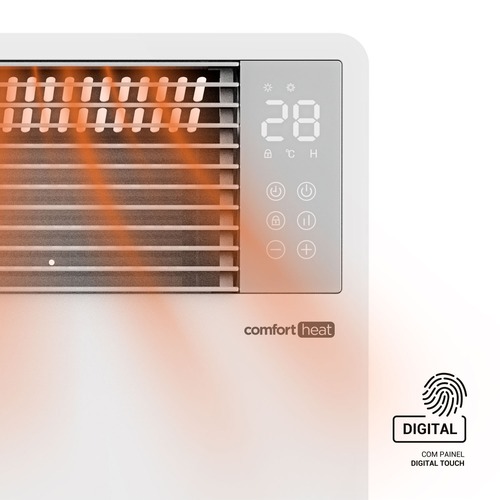 Aquecedor el�trico digital convector 1500W para piso e parede Comfort Heat - EAQ04  110V