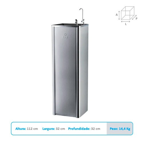 Bebedouro purificador de coluna de press�o a�o inox - Puripress 40  110V