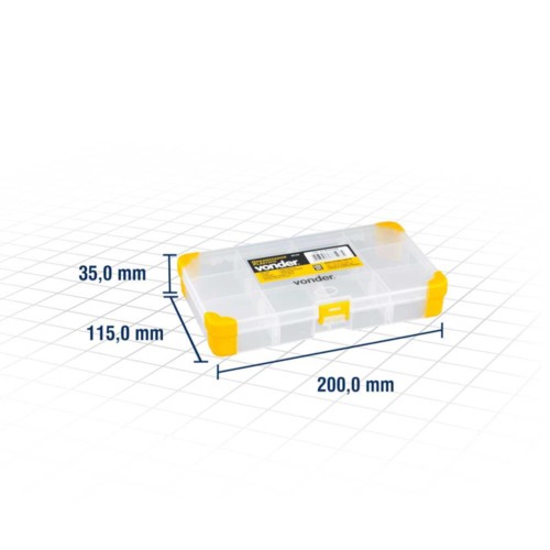 Organizador pl�stico com 12 compartimentos - OPV070