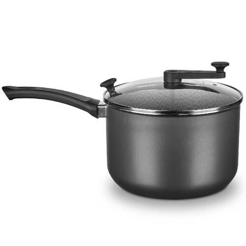 Pipoqueira antiaderente 4,8L com tampa de vidro grafite - 1313 Pipoqueira antiaderente 4,8L com tampa de vidro grafite - 1313