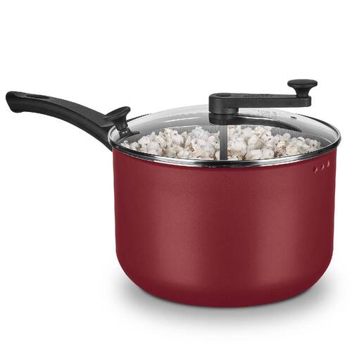 Pipoqueira antiaderente 4,8L com tampa de vidro cereja - 3030 Pipoqueira antiaderente 4,8L com tampa de vidro cereja - 3030