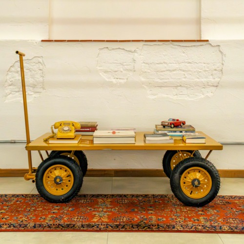 Carro plataforma com tampo em a�o 600Kg - RLL-5801