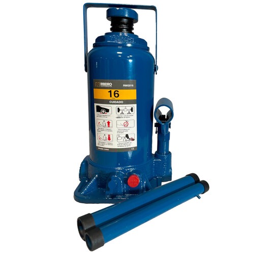 Macaco hidr�ulico tipo garrafa 16 toneladas azul - RMGI016