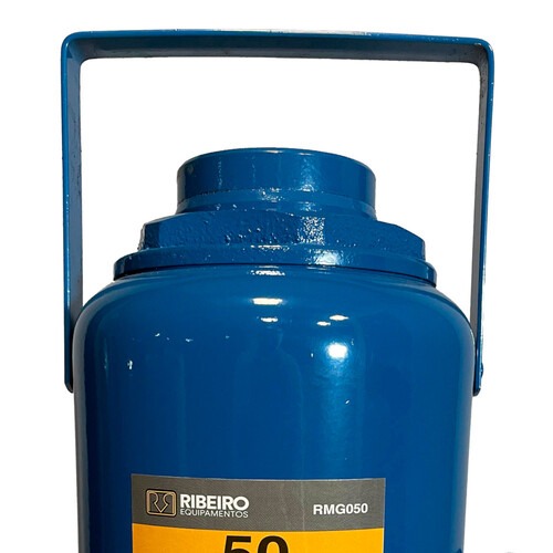 Macaco hidr�ulico tipo garrafa 50 toneladas azul - RMGI050