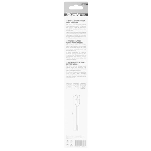 Broca chata longa para madeira 25 x 300 mm - 7040259 Broca chata longa para madeira 25 x 300 mm - 7040259
